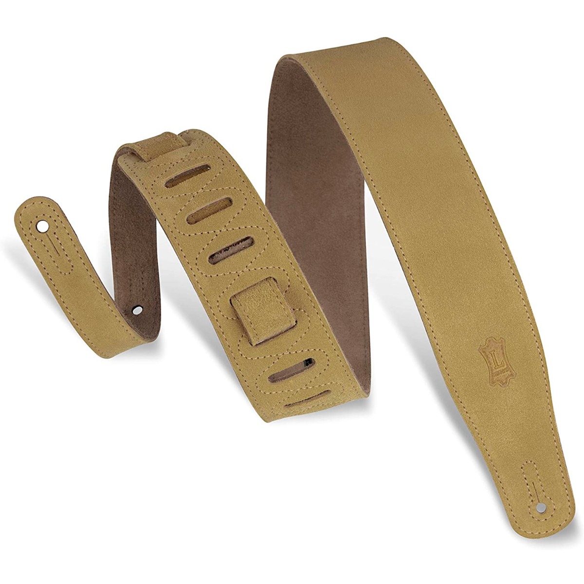 Levy's MS26 2.5" Brushed Suede Guitar Strap - Tan-0