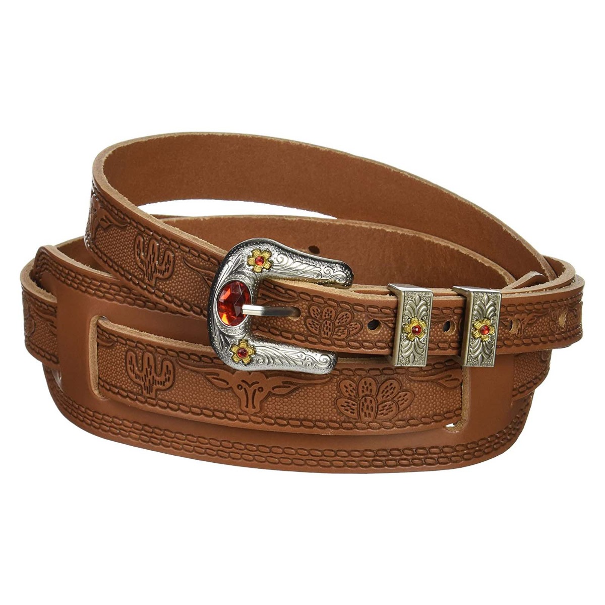 GRETSCH VINTAGE TOOLED LEATHER STRAPS RUSSET-0