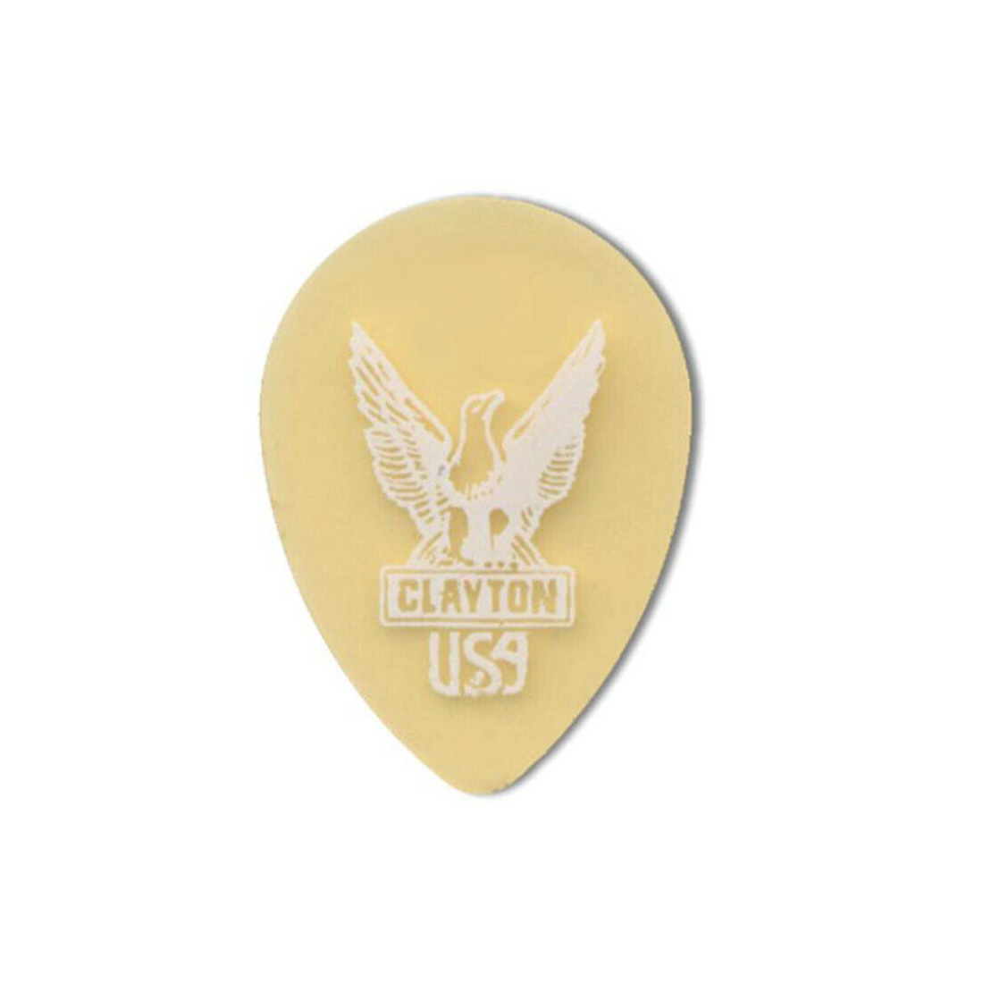 CLAYTON GOLD GUITAR PICK PACK (12) Small Teardrop Ultem Polymer 0.72mm Gauge-0