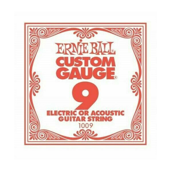 Ernie Ball 1009 Tin Plated Carbon Steel .009, Single Guitar String-0
