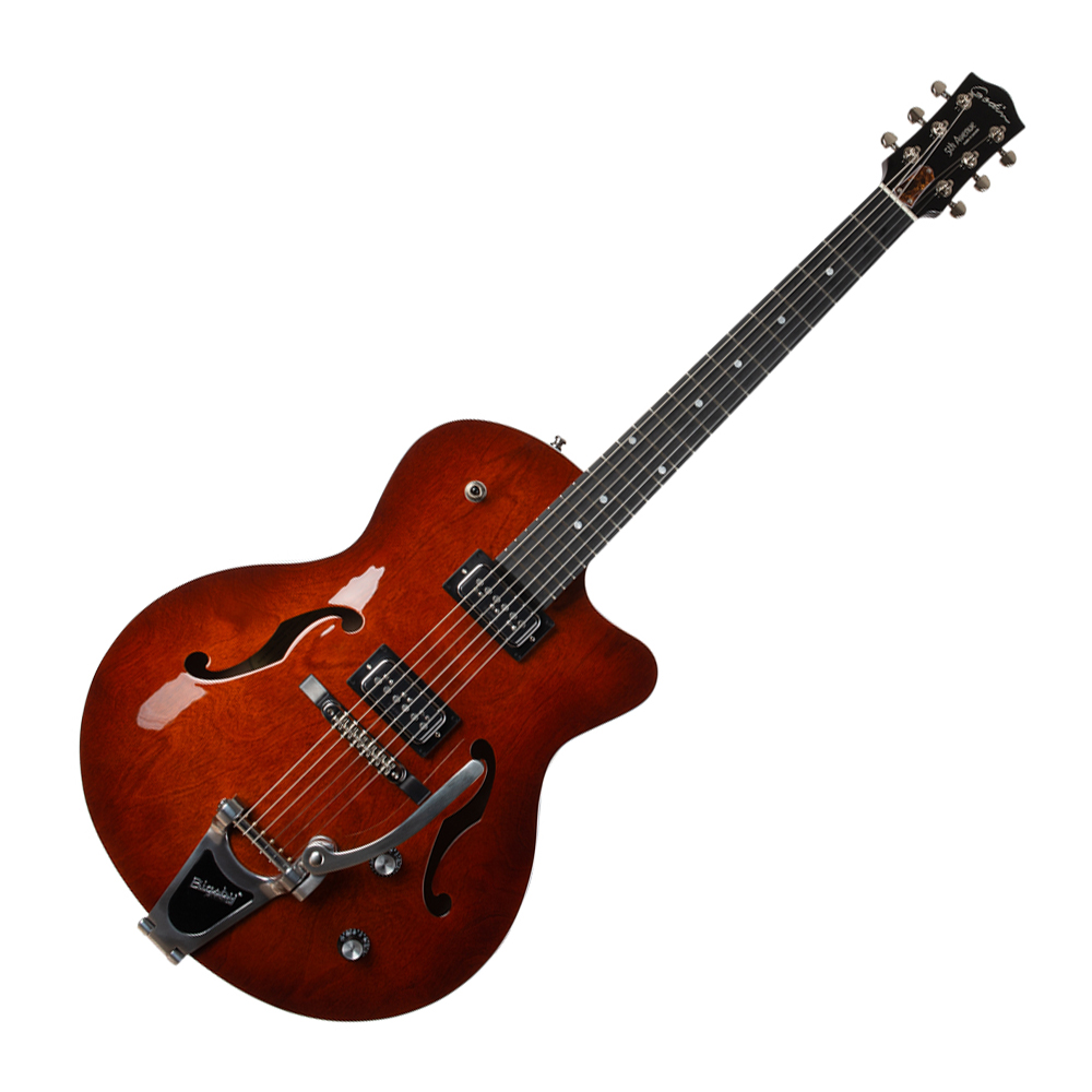 Godin 5th Ave Uptown T-armond Hollowbody Electric Guitar Havana Burst-84517
