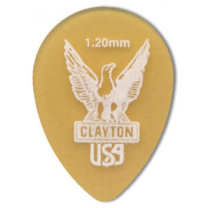 Steve Clayton Ultem Gold Tortoise picks, Small Teardrop 1.20mm, 48 pack-0