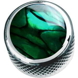 Q Parts Green Abalone Shell Inlays Dome, Chrome-0