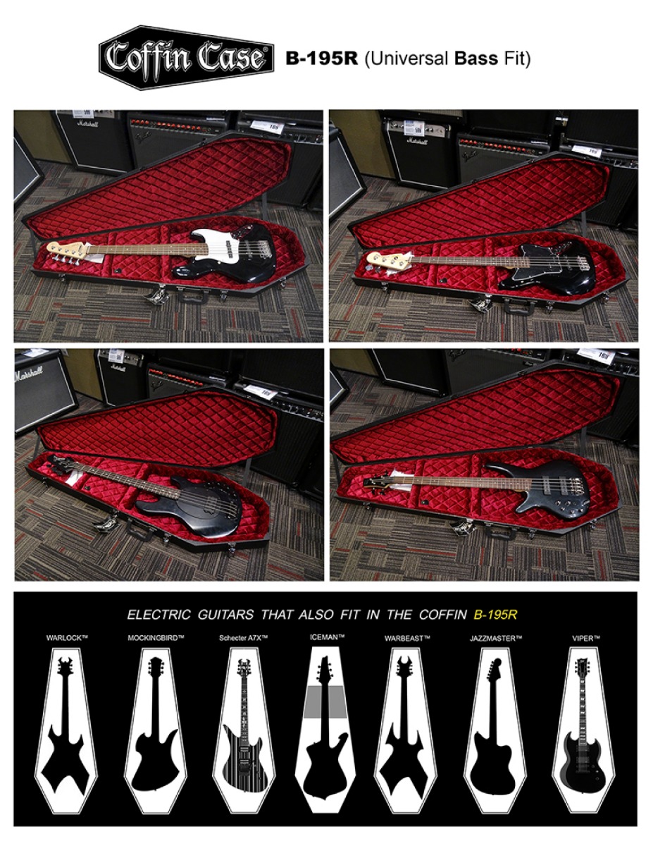 Coffin Cases Model B195BK Bass Case-139516