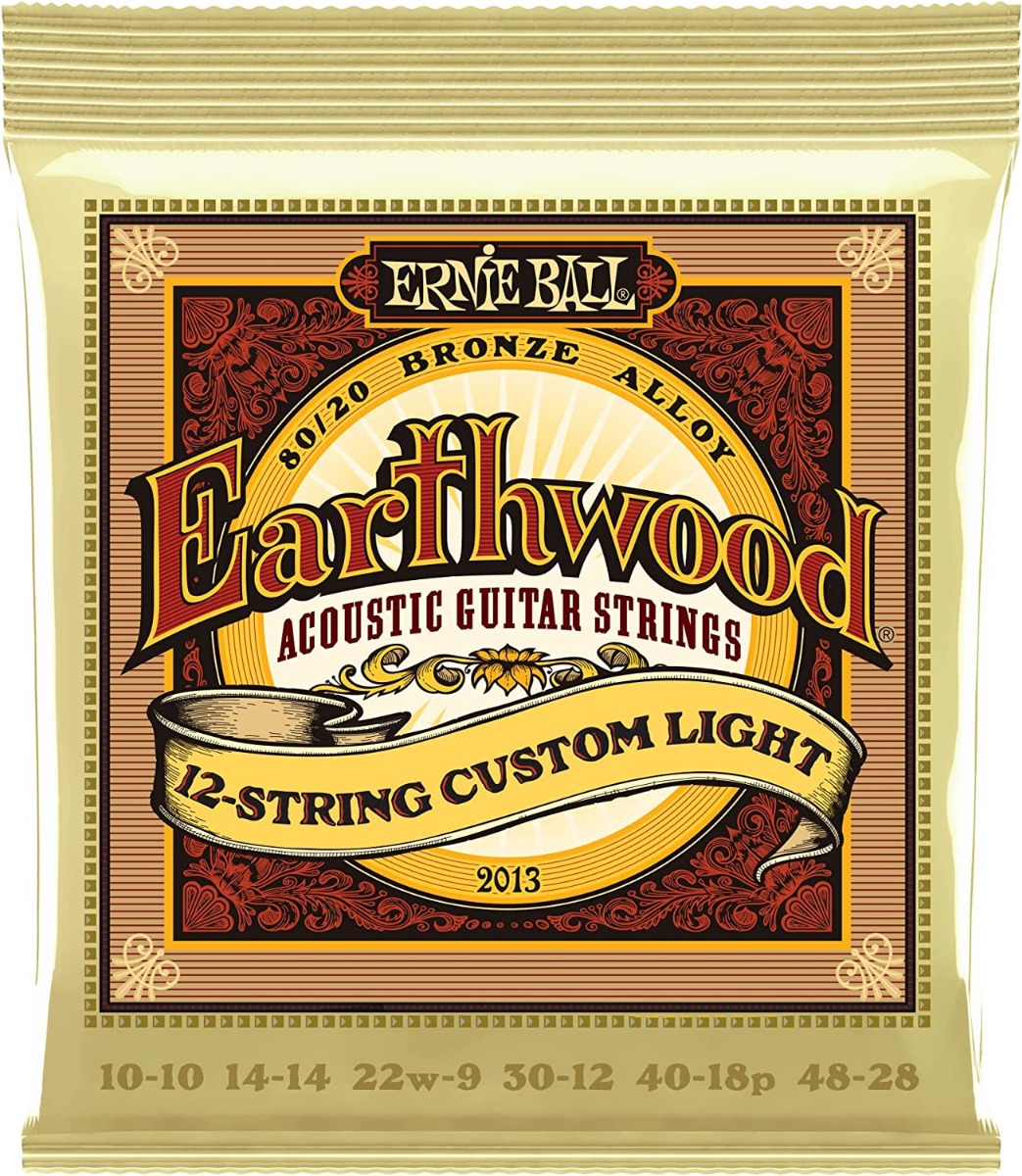 Ernie Ball 2013 Earthwood 12-String Custom Light 80/20 Bronze Acoustic Guitar Strings - 10-48 Gauge-0