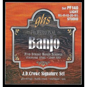GHS JD Crowe Studio Signature 5-String Banjo Strings, Light-0