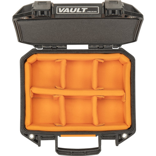 Pelican Vault V100 Small Case with Lid Foam and Dividers (Black)-0