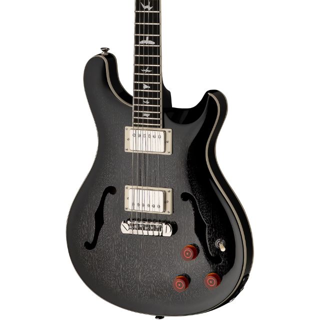 PRS SE Hollowbody Standard Piezo, Ebony Fretboard Electric Guitar - Dog Hair Smokeburst