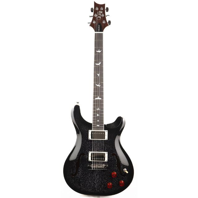 PRS SE Hollowbody Standard Piezo, Ebony Fretboard Electric Guitar - Dog Hair Smokeburst - Image 2