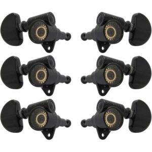 Grover Guitar Machine Heads, Black Chrome, Roto SB