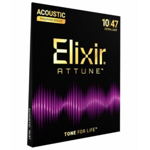 Elixir Attune 21002 Phosphor Bronze Acoustic Guitar 6 Strings Set, Extra Light 10-47