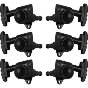Grover 509BC Roto-Grip Locking Rotomatics Tuners Set 6, 3x3 - Black Chrome