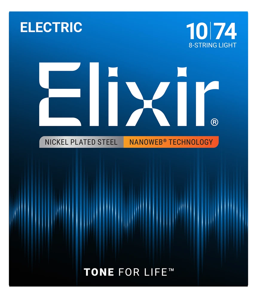 Elixir 12062 Nickel-Plated Steel Electric Guitar Strings 10-74