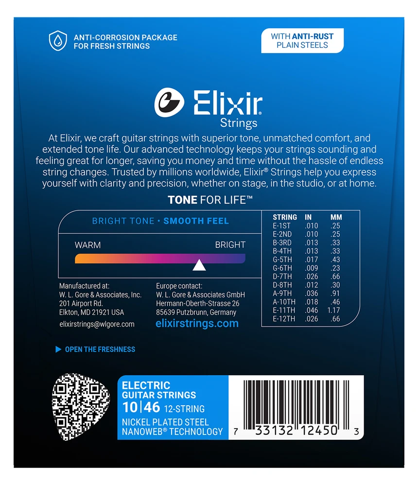Elixir 12450 Nickel-Plated Steel Electric Guitar Strings 10-46 - Image 2