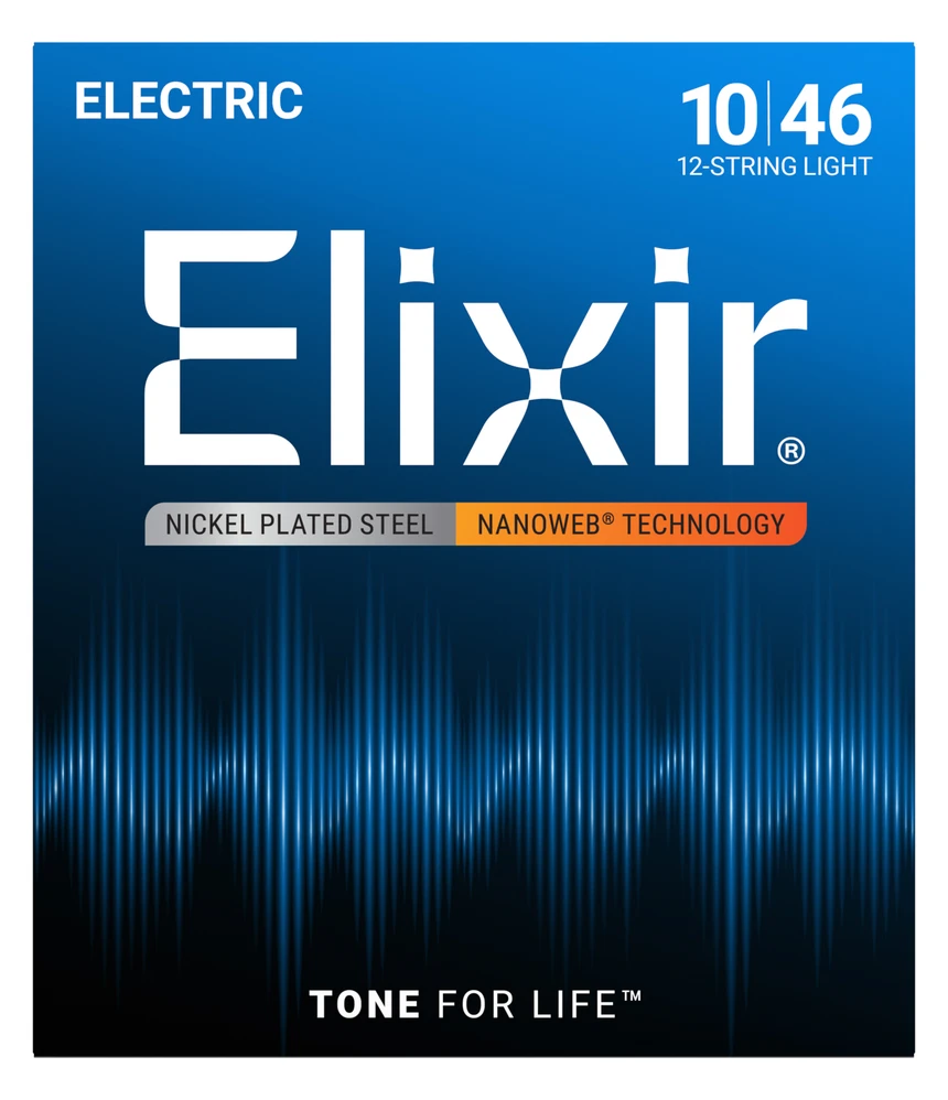 Elixir 12450 Nickel-Plated Steel Electric Guitar Strings 10-46