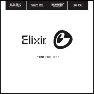 Elixir 13426 Stainless Steel Electric Bass Single 5th String, Long Scale .125, 2 Pack