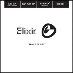 Elixir 15380 Nickel Plated Steel Electric Bass String .080