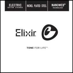 Elixir 15254 Nickel Plated Steel Electric Guitar String .054