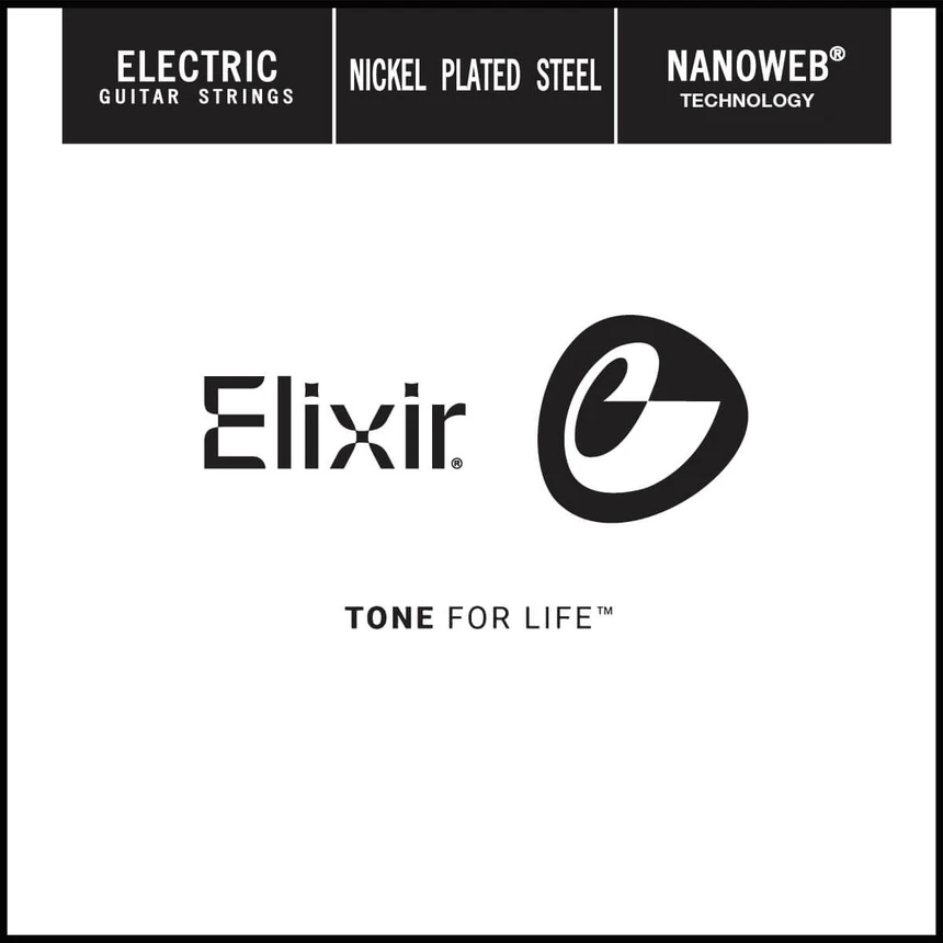 Elixir 15254 Nickel Plated Steel Electric Guitar String .054