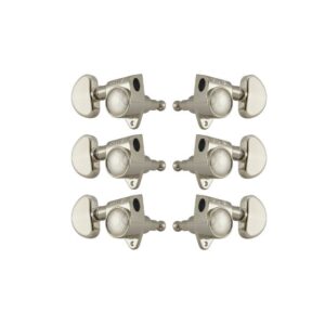 Grover Rotomatics 18:1 Gear Ratio 3+3 Set Kidney Buttons - Nickel